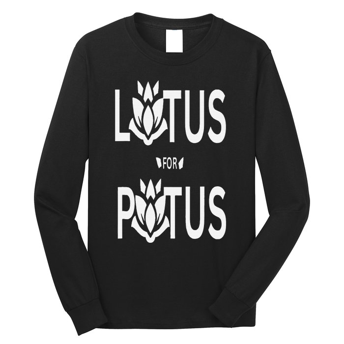 Kamala Harris Lotus For Potus Long Sleeve Shirt