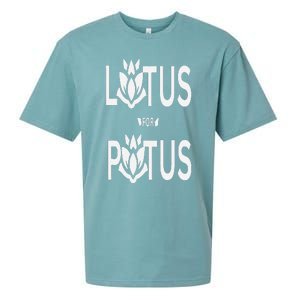 Kamala Harris Lotus For Potus Sueded Cloud Jersey T-Shirt