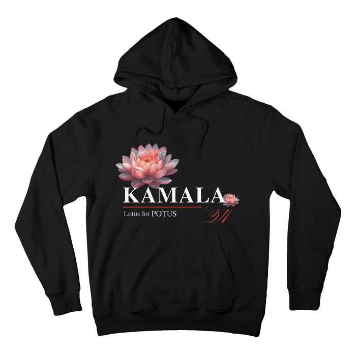 Kamala Harris Lotus Rainbow Floral 2024 President Election Hoodie