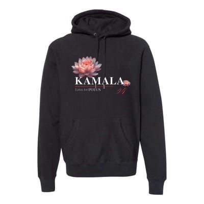 Kamala Harris Lotus Rainbow Floral 2024 President Election Premium Hoodie