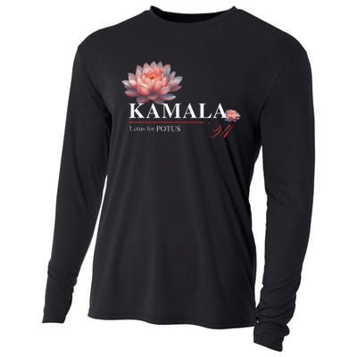 Kamala Harris Lotus Rainbow Floral 2024 President Election Cooling Performance Long Sleeve Crew