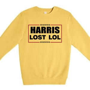 Kamala Harris Lost Trump Won Lol Premium Crewneck Sweatshirt