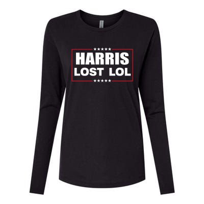 Kamala Harris Lost Trump Won Lol Womens Cotton Relaxed Long Sleeve T-Shirt