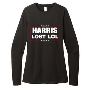 Kamala Harris Lost Trump Won Lol Womens CVC Long Sleeve Shirt