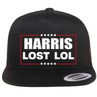 Kamala Harris Lost Trump Won Lol Flatbill Hat