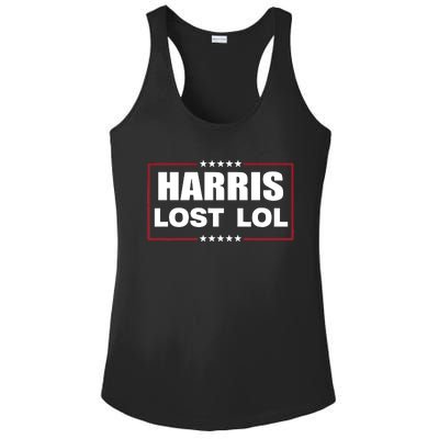 Kamala Harris Lost Trump Won Lol Ladies PosiCharge Competitor Racerback Tank