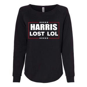 Kamala Harris Lost Trump Won Lol Womens California Wash Sweatshirt