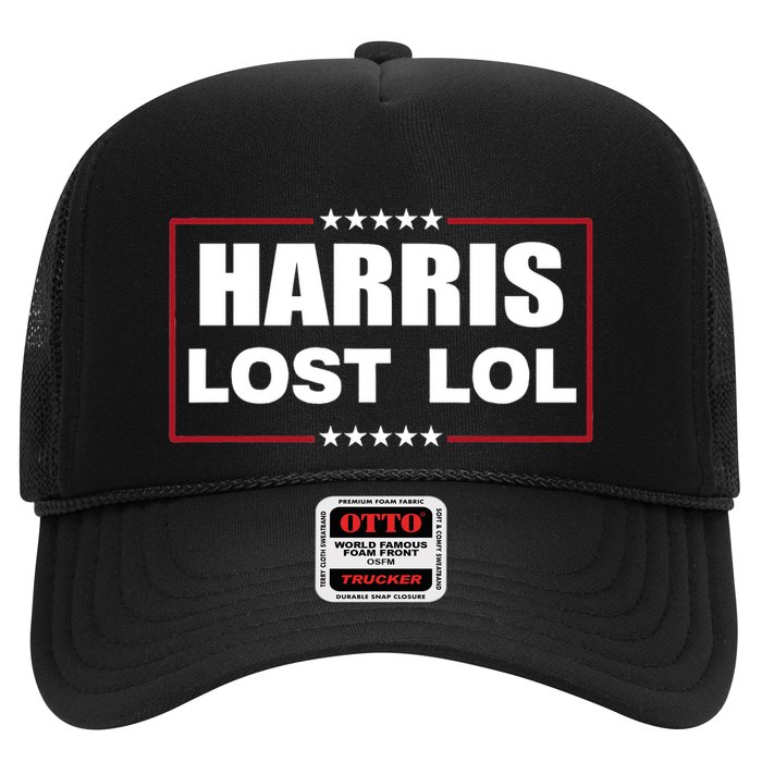 Kamala Harris Lost Trump Won Lol Trucker Hat