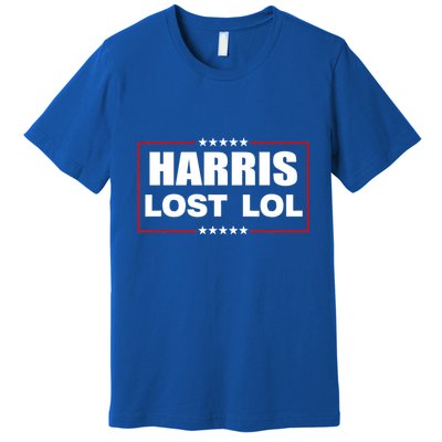 Kamala Harris Lost Trump Won Lol Premium T-Shirt