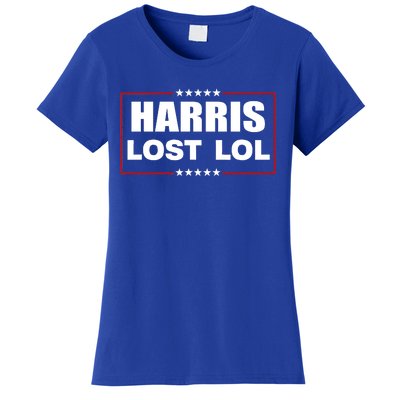 Kamala Harris Lost Trump Won Lol Women's T-Shirt