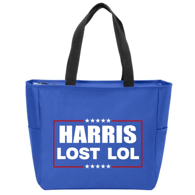 Kamala Harris Lost Trump Won Lol Zip Tote Bag