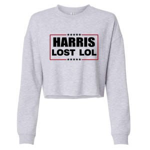 Kamala Harris Lost Trump Won Lol Cropped Pullover Crew