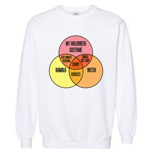 Kamala Harris Lazy Halloween Costume Venn Diagram Garment-Dyed Sweatshirt