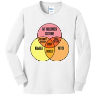 Kamala Harris Lazy Halloween Costume Venn Diagram Kids Long Sleeve Shirt