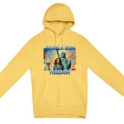 Kamala Harris Lady Liberty Freedom 2024 Premium Pullover Hoodie