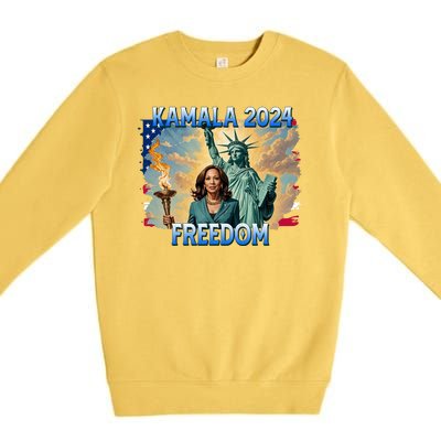 Kamala Harris Lady Liberty Freedom 2024 Premium Crewneck Sweatshirt