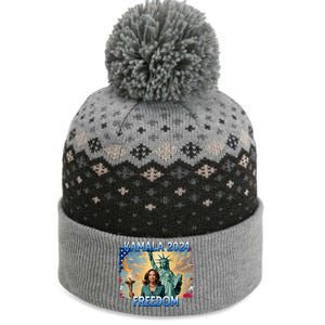 Kamala Harris Lady Liberty Freedom 2024 The Baniff Cuffed Pom Beanie