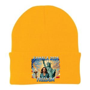 Kamala Harris Lady Liberty Freedom 2024 Knit Cap Winter Beanie