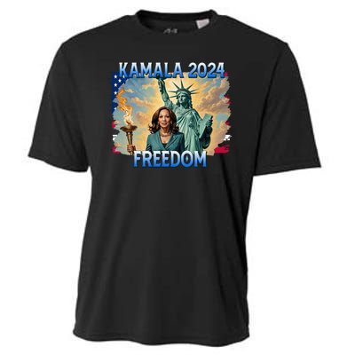 Kamala Harris Lady Liberty Freedom 2024 Cooling Performance Crew T-Shirt