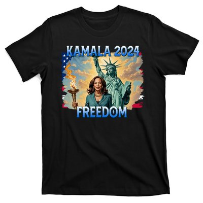 Kamala Harris Lady Liberty Freedom 2024 T-Shirt