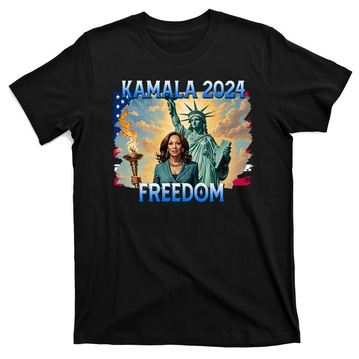 Kamala Harris Lady Liberty Freedom 2024 T-Shirt