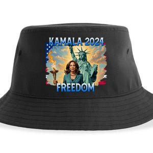 Kamala Harris Lady Liberty Freedom 2024 Sustainable Bucket Hat