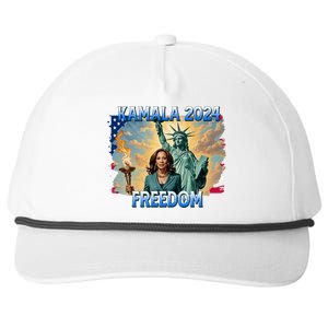 Kamala Harris Lady Liberty Freedom 2024 Snapback Five-Panel Rope Hat