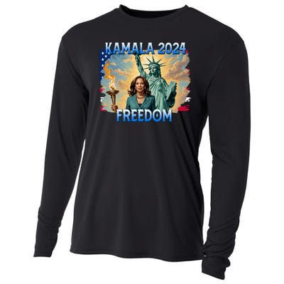 Kamala Harris Lady Liberty Freedom 2024 Cooling Performance Long Sleeve Crew