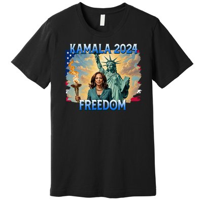 Kamala Harris Lady Liberty Freedom 2024 Premium T-Shirt