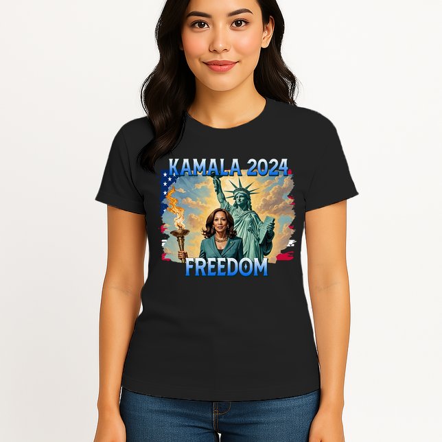 Kamala Harris Lady Liberty Freedom 2024 Womens T-Shirt