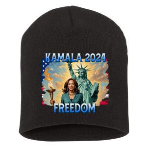 Kamala Harris Lady Liberty Freedom 2024 Short Acrylic Beanie