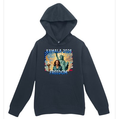 Kamala Harris Lady Liberty Freedom 2024 Urban Pullover Hoodie