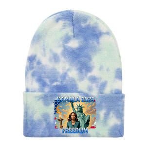 Kamala Harris Lady Liberty Freedom 2024 Tie Dye 12in Knit Beanie