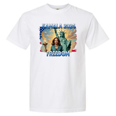 Kamala Harris Lady Liberty Freedom 2024 Garment-Dyed Heavyweight T-Shirt