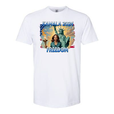 Kamala Harris Lady Liberty Freedom 2024 Softstyle CVC T-Shirt