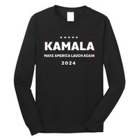 Kamala Harris Make America Laugh Again American Flag 2024 Long Sleeve Shirt