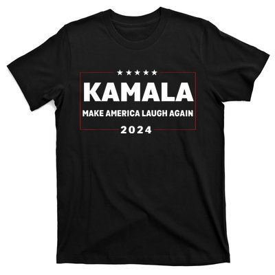 Kamala Harris Make America Laugh Again American Flag 2024 T-Shirt