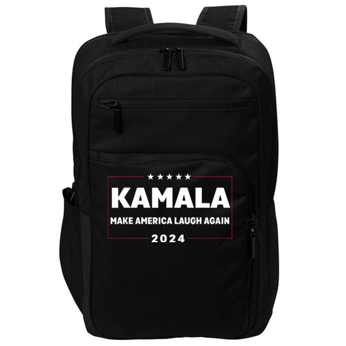 Kamala Harris Make America Laugh Again American Flag 2024 Impact Tech Backpack