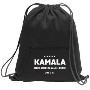 Kamala Harris Make America Laugh Again American Flag 2024 Sweatshirt Cinch Pack Bag