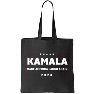 Kamala Harris Make America Laugh Again American Flag 2024 Tote Bag