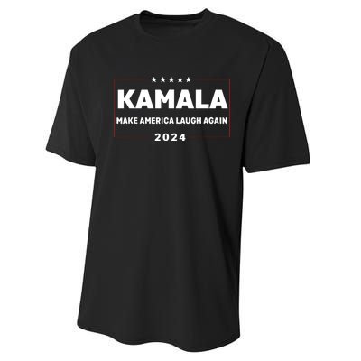 Kamala Harris Make America Laugh Again American Flag 2024 Performance Sprint T-Shirt