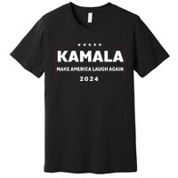 Kamala Harris Make America Laugh Again American Flag 2024 Premium T-Shirt