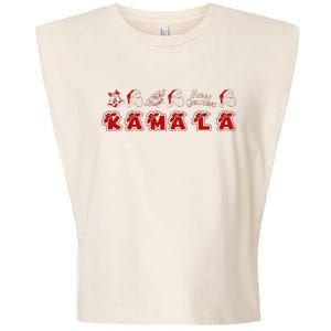 Kamala Harris Merry Christmas Lettering Positive Garment-Dyed Women's Muscle Tee