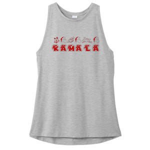 Kamala Harris Merry Christmas Lettering Positive Ladies PosiCharge Tri-Blend Wicking Tank