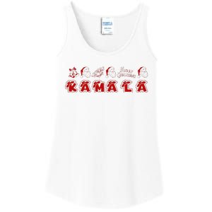 Kamala Harris Merry Christmas Lettering Positive Ladies Essential Tank