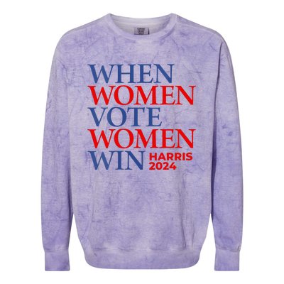 Kamala Harris Madam President IM With Her When Women Vote Colorblast Crewneck Sweatshirt