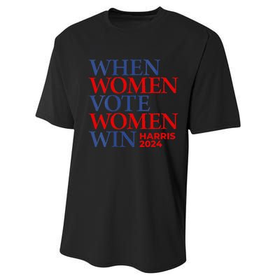 Kamala Harris Madam President IM With Her When Women Vote Performance Sprint T-Shirt