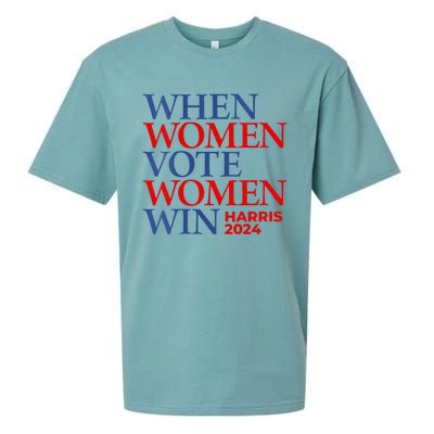 Kamala Harris Madam President IM With Her When Women Vote Sueded Cloud Jersey T-Shirt