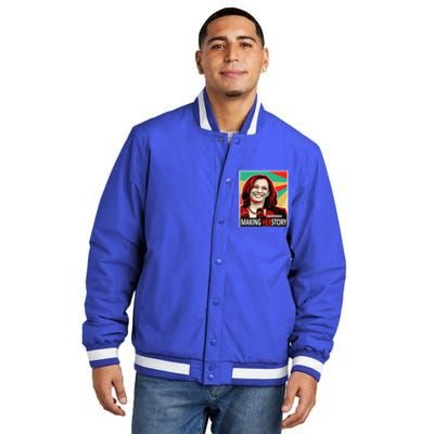 Kamala Harris Making Herfunny Giftstory Gift Insulated Varsity Jacket