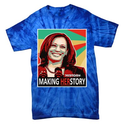 Kamala Harris Making Herfunny Giftstory Gift Tie-Dye T-Shirt